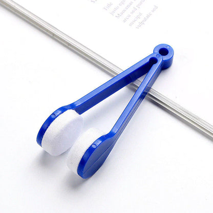 Brosse de Nettoyage pour Lunettes 2-en-1 en Microfibre